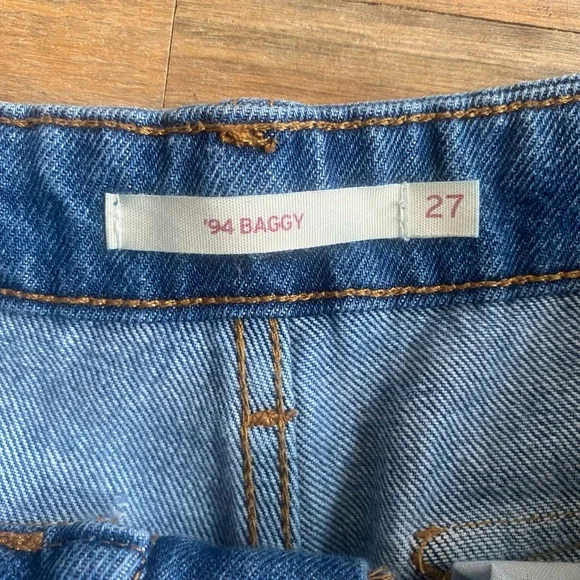 Vintage Levi's '94 Baggy Cargo Jeans Size 27 |90s Y2K Loose Fit Denim - Picture 7 of 7